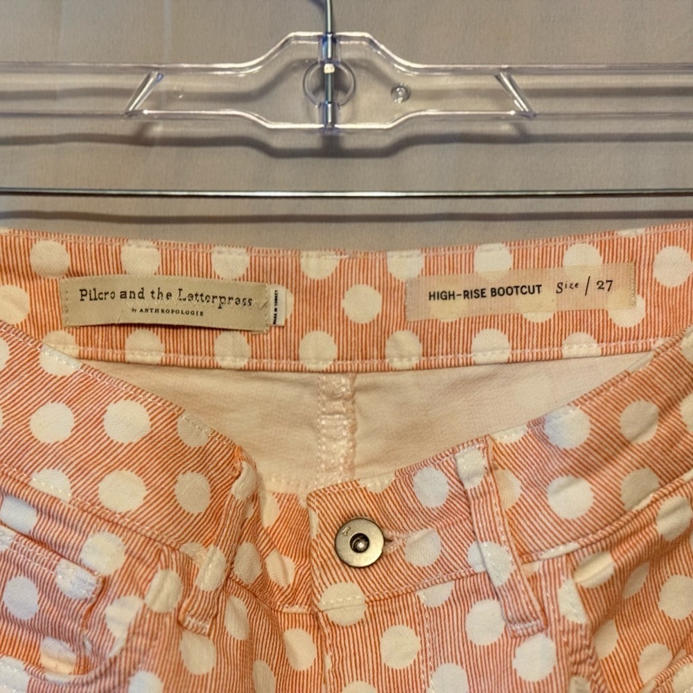 Anthropologie Pilcro & the Letterpress Polka Dot Pants High Rise Bootcut… - Picture 4 of 7